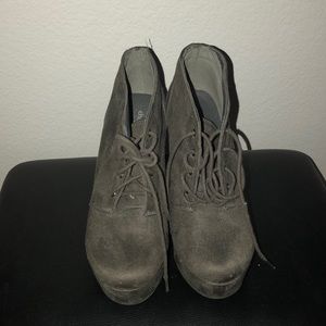 Grey Charlotte Russe Wedge Boots